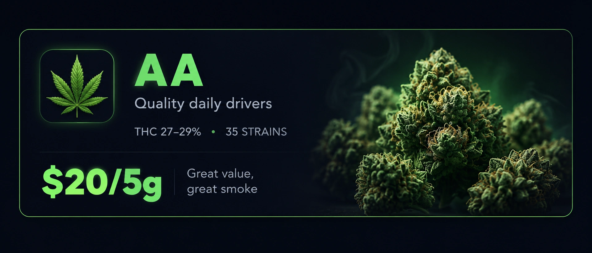 AA cannabis flower